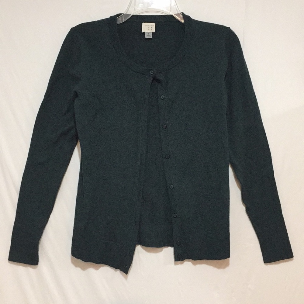A New Day Button Down Dark Green Cardigan
